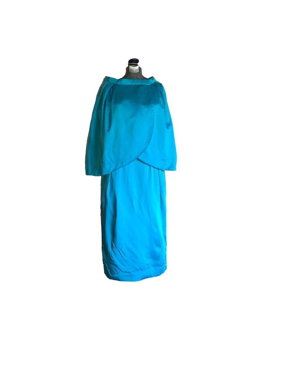 Women's Unbranded Satin Dress with matching shawl, Turquoise